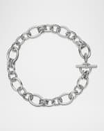 Image 1 of 2: David Yurman 25mm DY Mercer Necklace with Diamonds in Silver