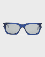 Image 4 of 5: Saint Laurent Men's SL 4020 Rectangle Acetate Sunglasses