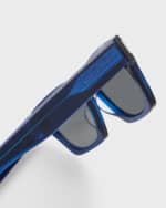 Image 5 of 5: Saint Laurent Men's SL 4020 Rectangle Acetate Sunglasses