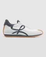 Image 1 of 6: Loewe Men's Nylon and Suede Flow Runner Sneakers
