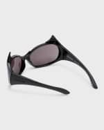 Image 2 of 5: Balenciaga Gotham Injected Nylon Wrap Sunglasses