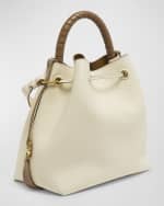 Image 4 of 6: Chloe Marcie Bucket Bag in Grained Leather