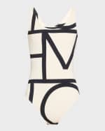 Image 1 of 5: Toteme Monogram One-Piece Swimsuit