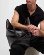 Image 3 of 6: Loewe Puzzle Fold Large Tote Bag in Shiny Leather