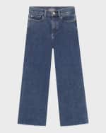Image 1 of 2: DL1961 Girl's Lily Wide-Leg Denim Jeans, Size 2-6