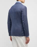 Image 5 of 6: Brunello Cucinelli Men's Transitional Chevron Sport Jacket