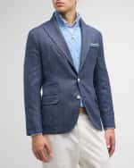 Image 3 of 6: Brunello Cucinelli Men's Transitional Chevron Sport Jacket