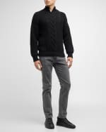 Image 5 of 6: ZEGNA Men's Marble Denim Slim 5-Pocket Pants