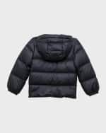 Image 2 of 3: Moncler Kid's Odon Bear Patch Puffer Jacket, Size 12M-3