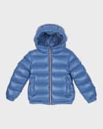 Image 1 of 3: Moncler Boy's Aubert Logo Patch Puffer Jacket, Size 4-6