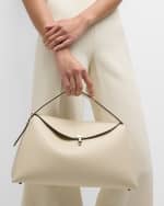 Image 3 of 6: Toteme T-Lock Top Handle Bag in Pebble Grain Leather