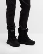 Image 2 of 6: Versace Jeans Couture Men's Trail Trek Mixed Leather High-Top Sneakers