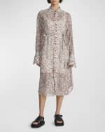 Image 5 of 6: Rag & Bone Leona Sheer Paisley Midi Shirtdress