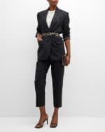 Image 5 of 6: Brunello Cucinelli Sequin and Ostrich Feather Embellished Tank Top