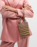 Image 3 of 6: Benedetta Bruzziches Lollo La Petite Crystal Top-Handle Bag