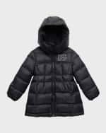Image 1 of 6: Dolce&Gabbana Girl's DNA Quilted Nylon Jacket, Size 4-6