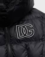 Image 3 of 3: Dolce&Gabbana Girl's DNA Quilted Nylon Jacket, Size 8-12