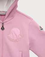 Image 2 of 2: Moncler Girl's Embroidered Logo-Print Two-Piece Jogger Set, Size 12M-3