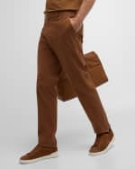 Image 4 of 6: ZEGNA Men's Vicuna Flat Front Trousers