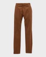 Image 1 of 6: ZEGNA Men's Vicuna Flat Front Trousers