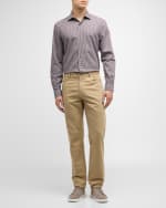 Image 5 of 6: ZEGNA Men's Micro-Check Sport Shirt