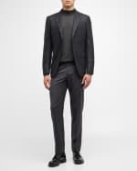 Image 5 of 6: ZEGNA Men's Cashmere-Silk Mock Neck Sweater