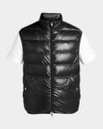 Image 1 of 6: Moncler Men's Aube Down Nylon Zip Vest
