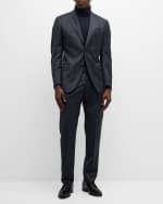 Image 1 of 6: Emporio Armani Men's Plaid Wool Suit