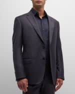 Image 5 of 6: Emporio Armani Men's Tonal Micro Deco Suit