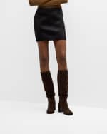 Image 2 of 6: Prada Suede Block-Heel Knee Boots