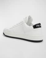 Image 3 of 6: Prada Bicolor Calfskin Low-Top Sneakers