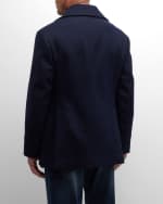 Image 3 of 5: Brunello Cucinelli Men's Classic Peacoat