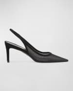 Image 1 of 2: Stuart Weitzman Stuart Mesh Slingback Pumps