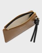Image 3 of 6: Loewe Knot Zip Card Case in Shiny Napa Leather