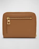 Image 3 of 5: Loewe Knot Compact Wallet in Shiny Leather with Zipper