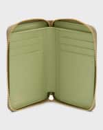 Image 5 of 5: Loewe Knot Compact Wallet in Shiny Leather with Zipper