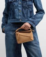 Image 3 of 6: Loewe Puzzle Edge Mini Top-Handle Bag in Grained Leather