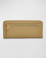 Image 3 of 6: Loewe Knot Continental Wallet in Leather with Zipper