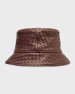 Image 1 of 2: Bottega Veneta Intreccio Nappa Leather Bucket Hat