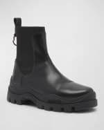 Image 5 of 6: Moncler Larue Calfskin Chelsea Ankle Boots
