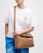 Image 3 of 6: Loewe Puzzle Edge Top-Handle Bag in Soft Grained Leather