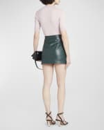 Image 3 of 6: Marni Leather Mini Skirt