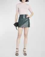 Image 1 of 6: Marni Leather Mini Skirt