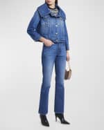 Image 7 of 7: Valentino Garavani V-Logo Pocket Flare Jeans