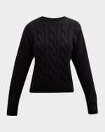 Image 1 of 6: Moncler Cashmere Cable-Knit Crewneck