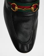 Image 3 of 5: Gucci Men's Paride Web Stripe Bit Loafers