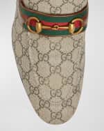 Image 3 of 5: Gucci Men's Paride GG Supreme Canvas Web Bit Loafers