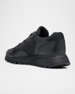 Image 3 of 6: Prada Men's Prax Triangle Logo Runner Sneakers