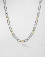 Image 4 of 4: David Yurman DY Madison Chain Necklace in Silver with 18K Gold, 11mm, 18"L