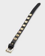 Image 3 of 5: Valentino Garavani Rockstud Leather Bracelet